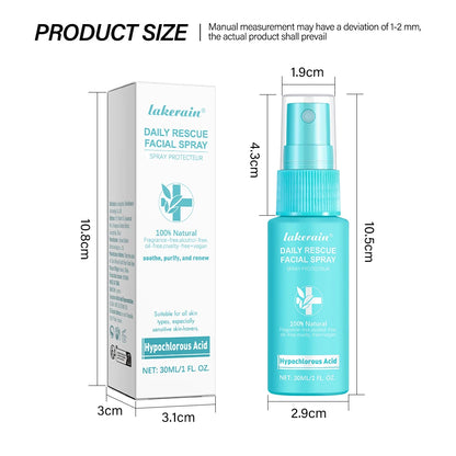 PH Balancing Toner Daily Rescue Facial Spray for Sensitive Skin Hypochlorous Acid Spray Helps Reduce Redness Breakouts Soothing